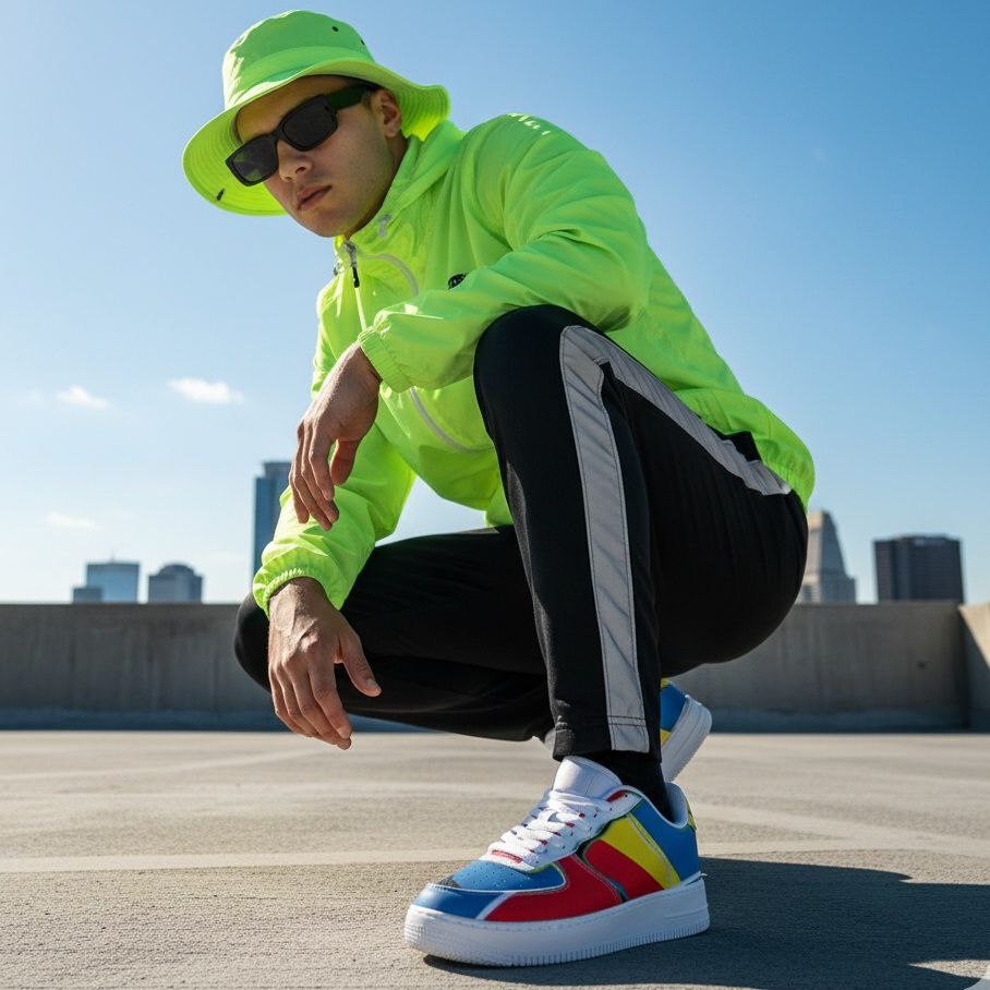 HYPER BOLT - Low-Top Leather Sports Sneakers