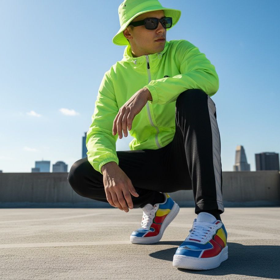 HYPER BOLT - Low-Top Leather Sports Sneakers