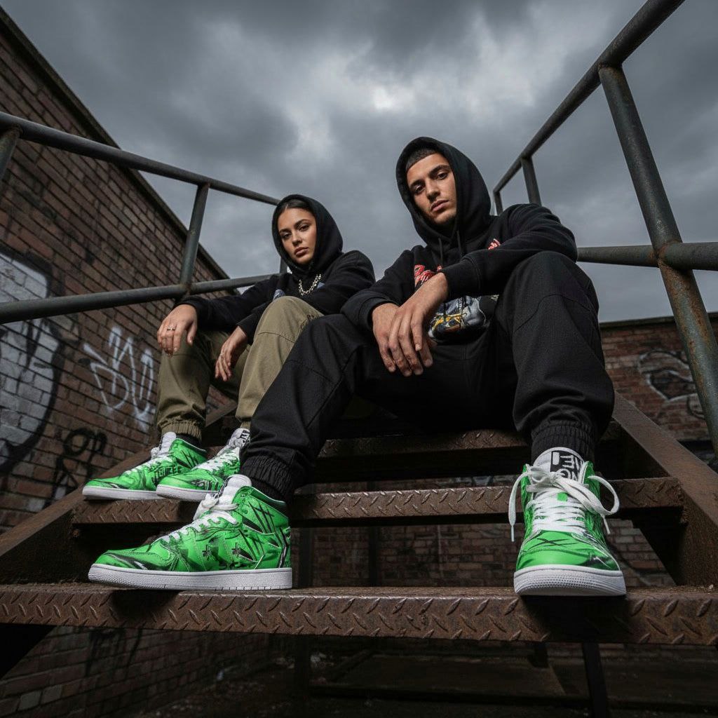 ONE PIECE ZORO Edition High-Top Leather Sneakers