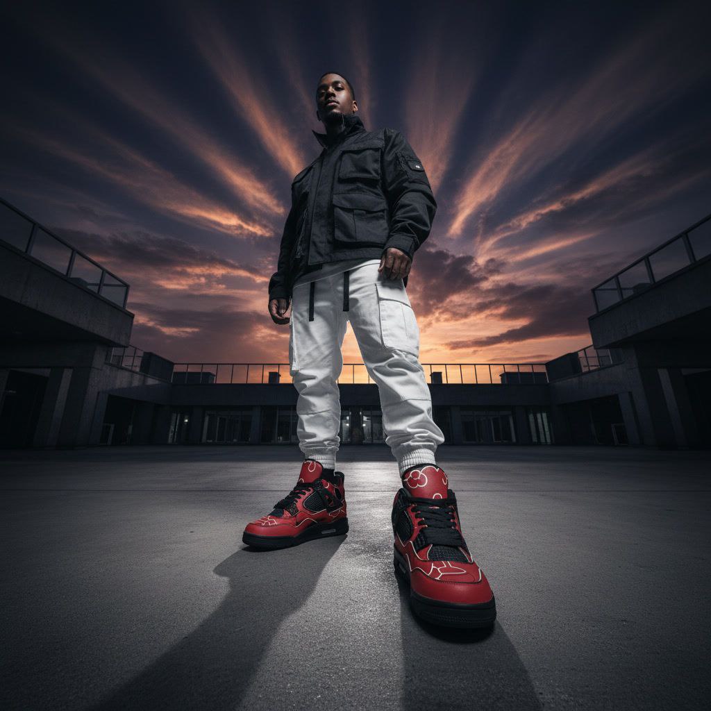 NARUTO AKATSUKI - Edition Basketball Sneakers -Black Sole